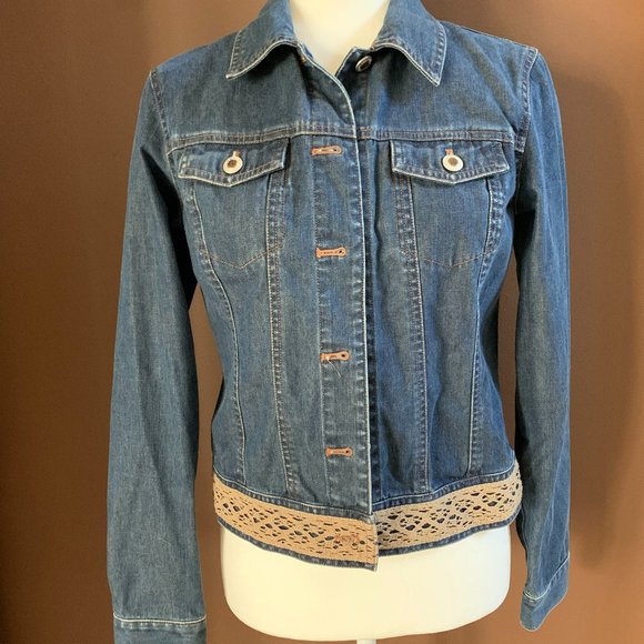 Ann Taylor XS Denim Blue Jean Jacket - Picture 2 of 9